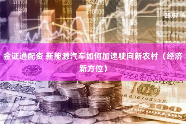 金证通配资 新能源汽车如何加速驶向新农村（经济新方位）
